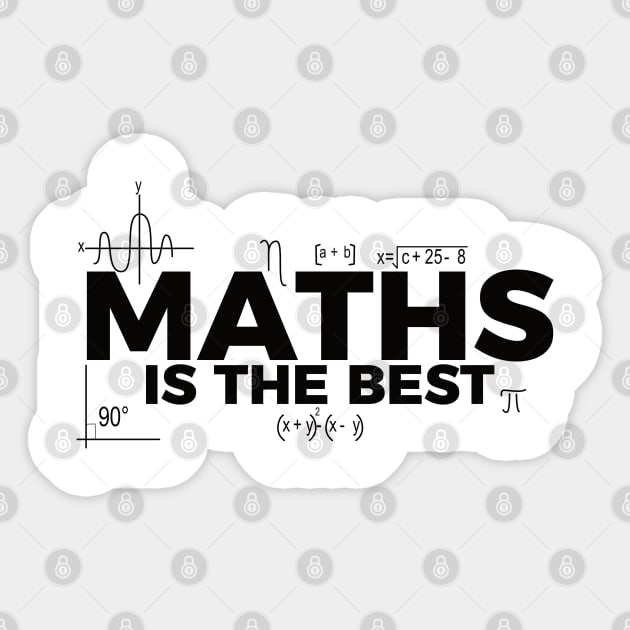 Maths Is The Best Sticker by badCasperTess